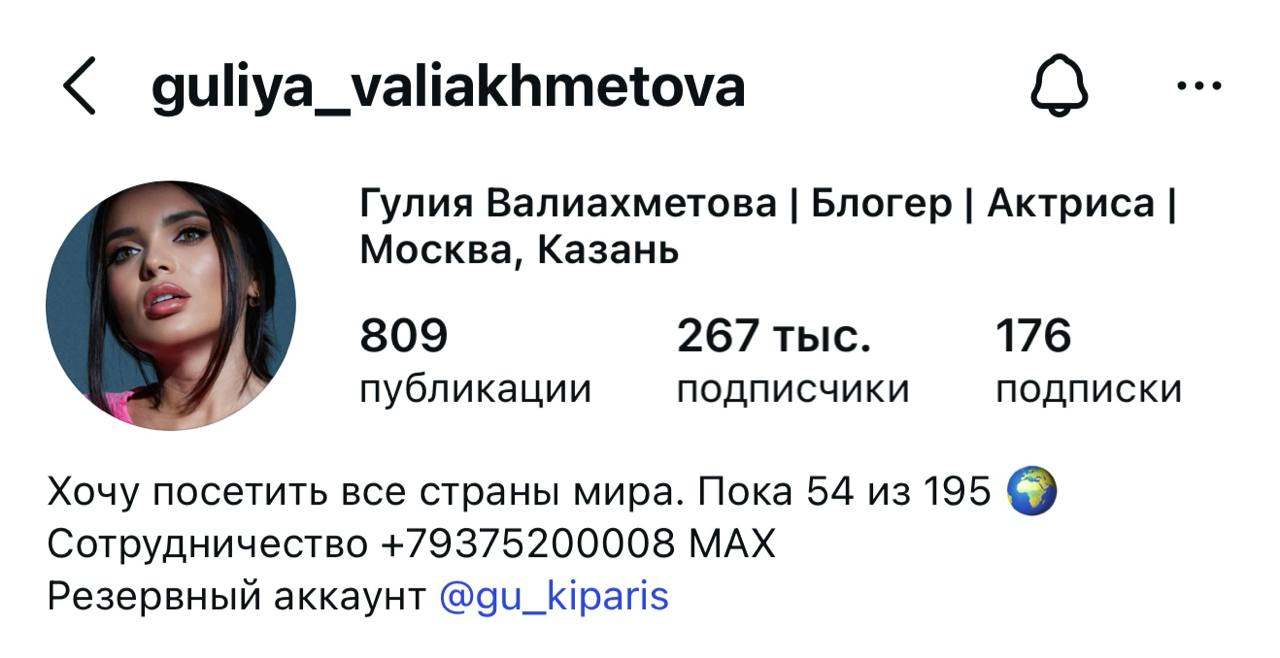 Профиль блогера
